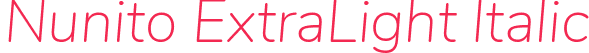 Nunito ExtraLight Italic